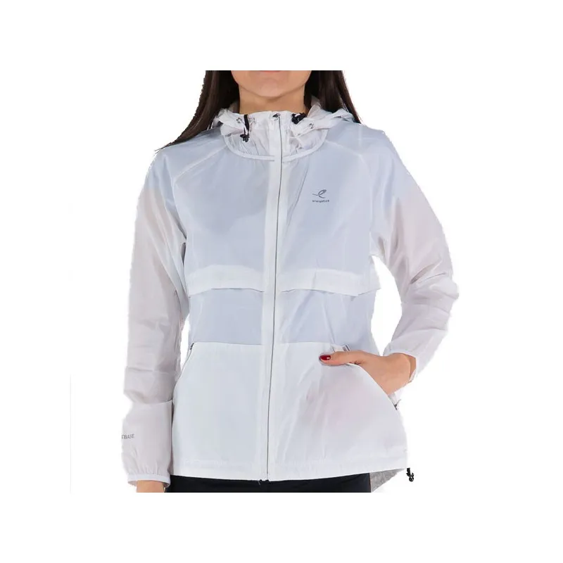 ENERGETICS JUNXIA GIACCA ANTI VENTO LIGHTWEIGHT ZIP LUNGA RUNNING DONNA - BIANCO