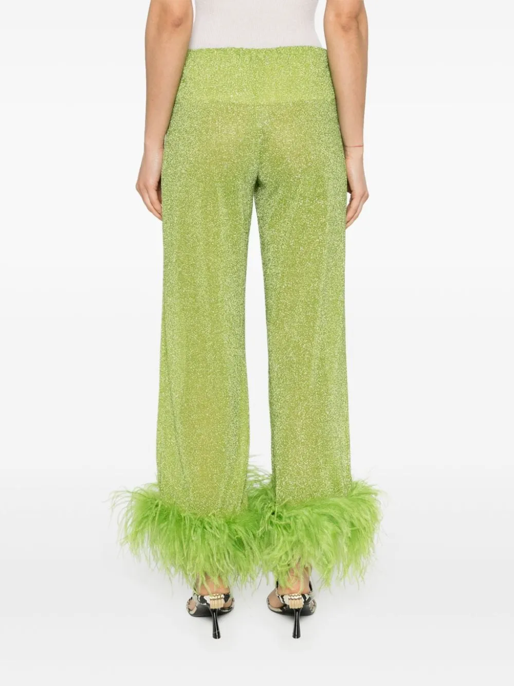 Pantaloni con decorazione Lumiere in verde - donna